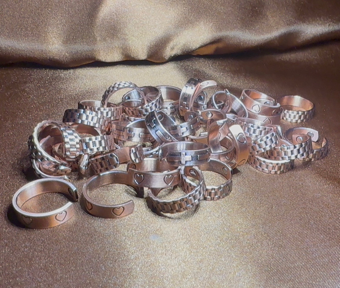 Pure Copper Magnetic Heart Unisex Ring