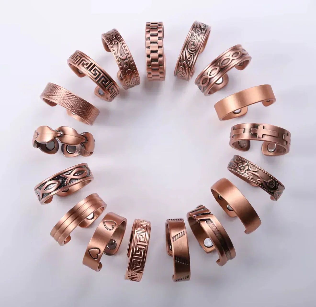 Pure Copper Magnetic Stylish Unisex Ring