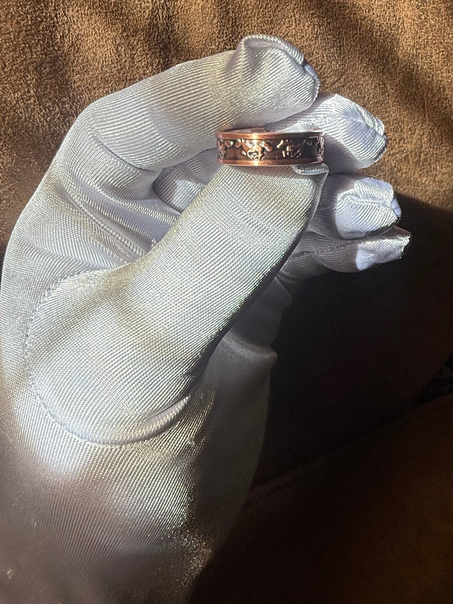 Pure Copper Magnetic Horse Unisex Ring