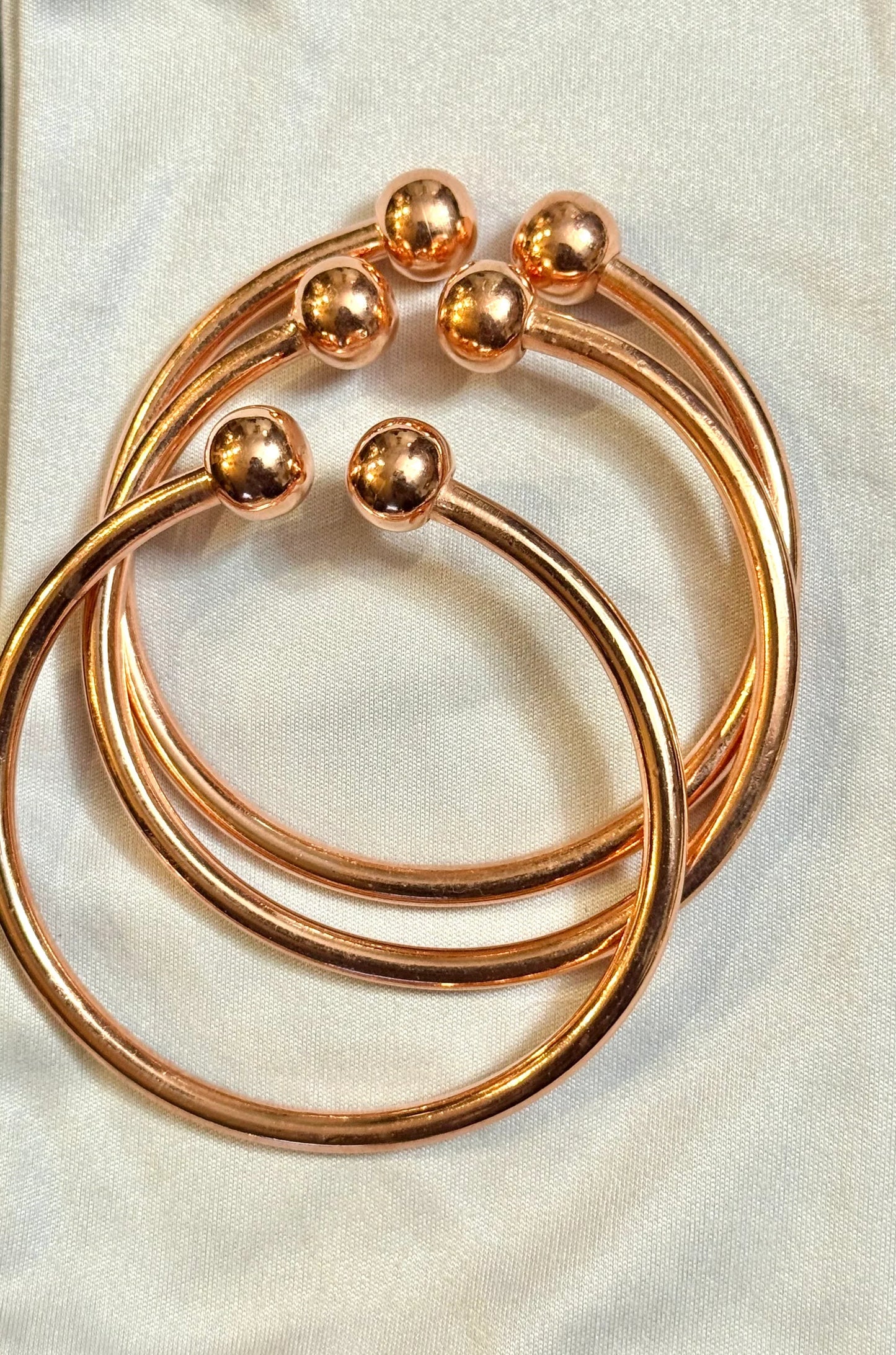 (3- set BANGLES)Authentic Thick Copper Magnetic Bangles