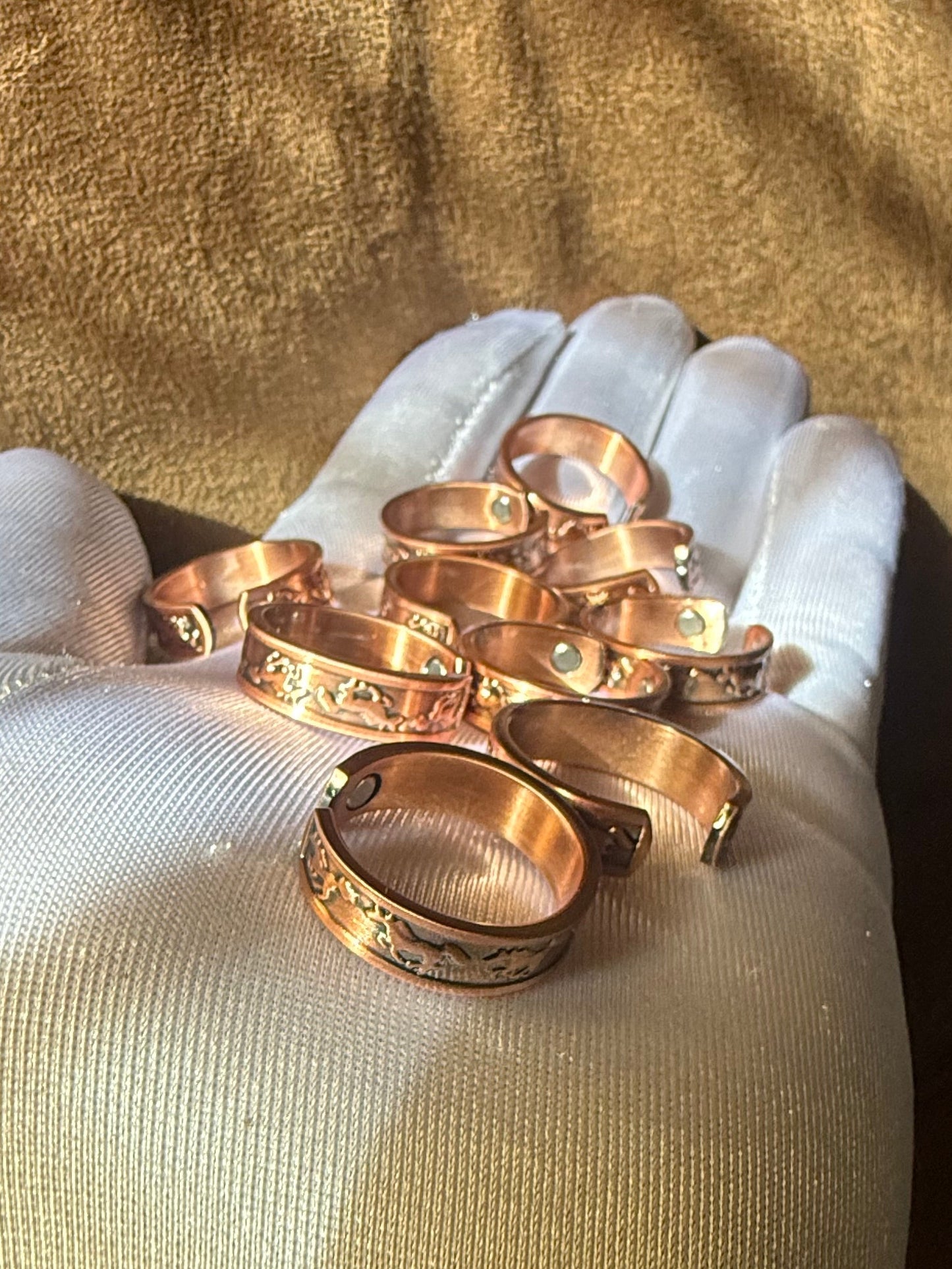 Pure Copper Magnetic Horse Unisex Ring