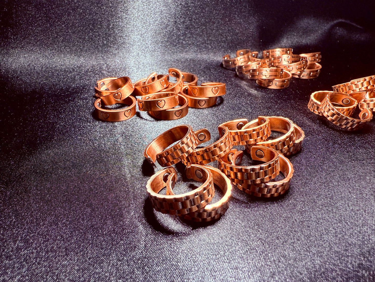 Pure Copper Magnetic Heart Unisex Ring