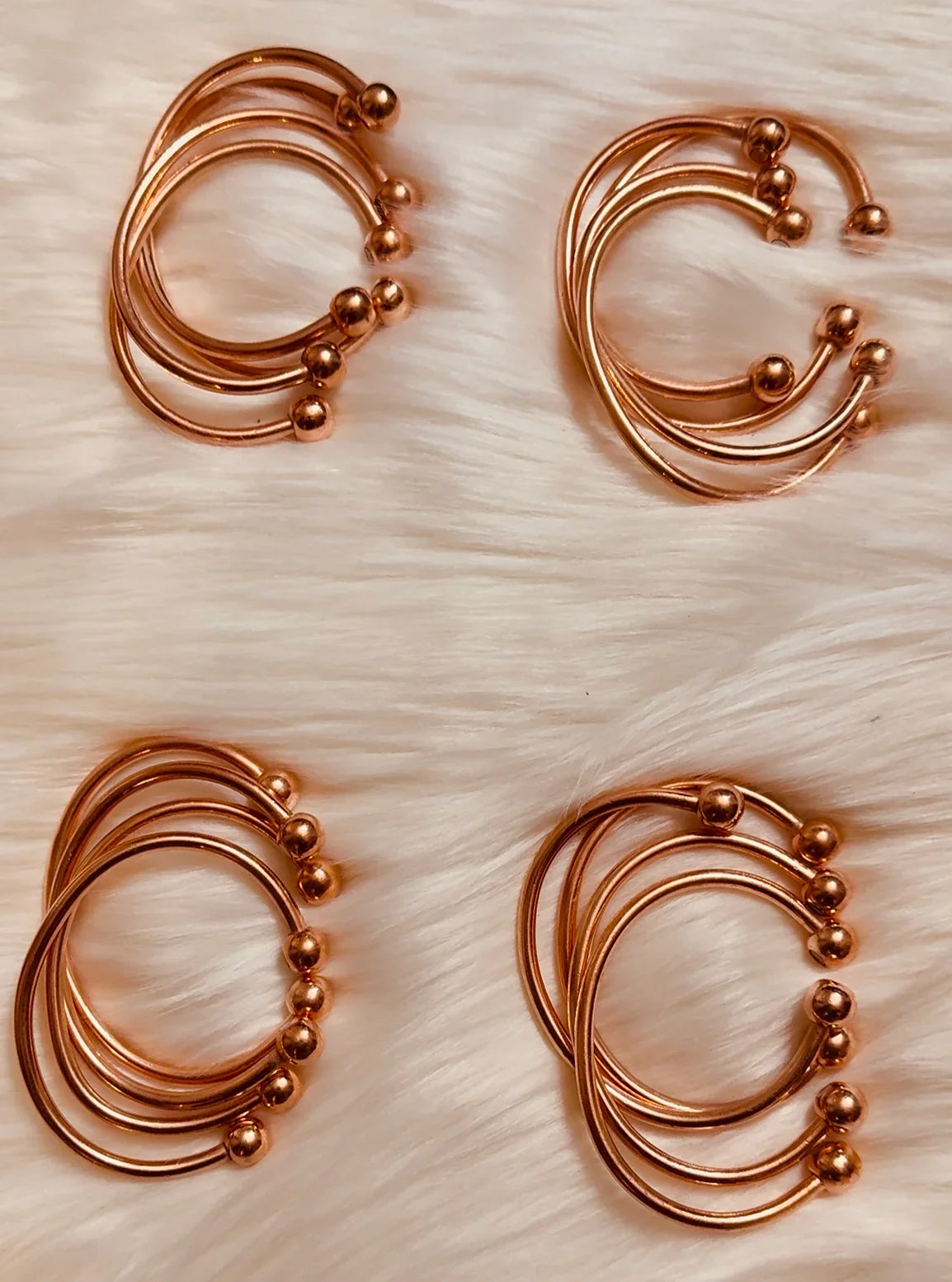 Authentic Wide Thick Copper Magnetic Bangles Stack(Set of 4)