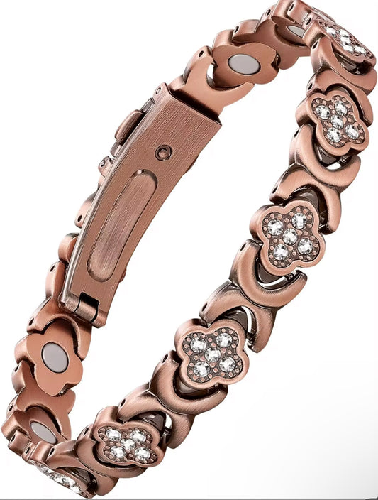 Extravagance Copper Royal Leaf Bracelet