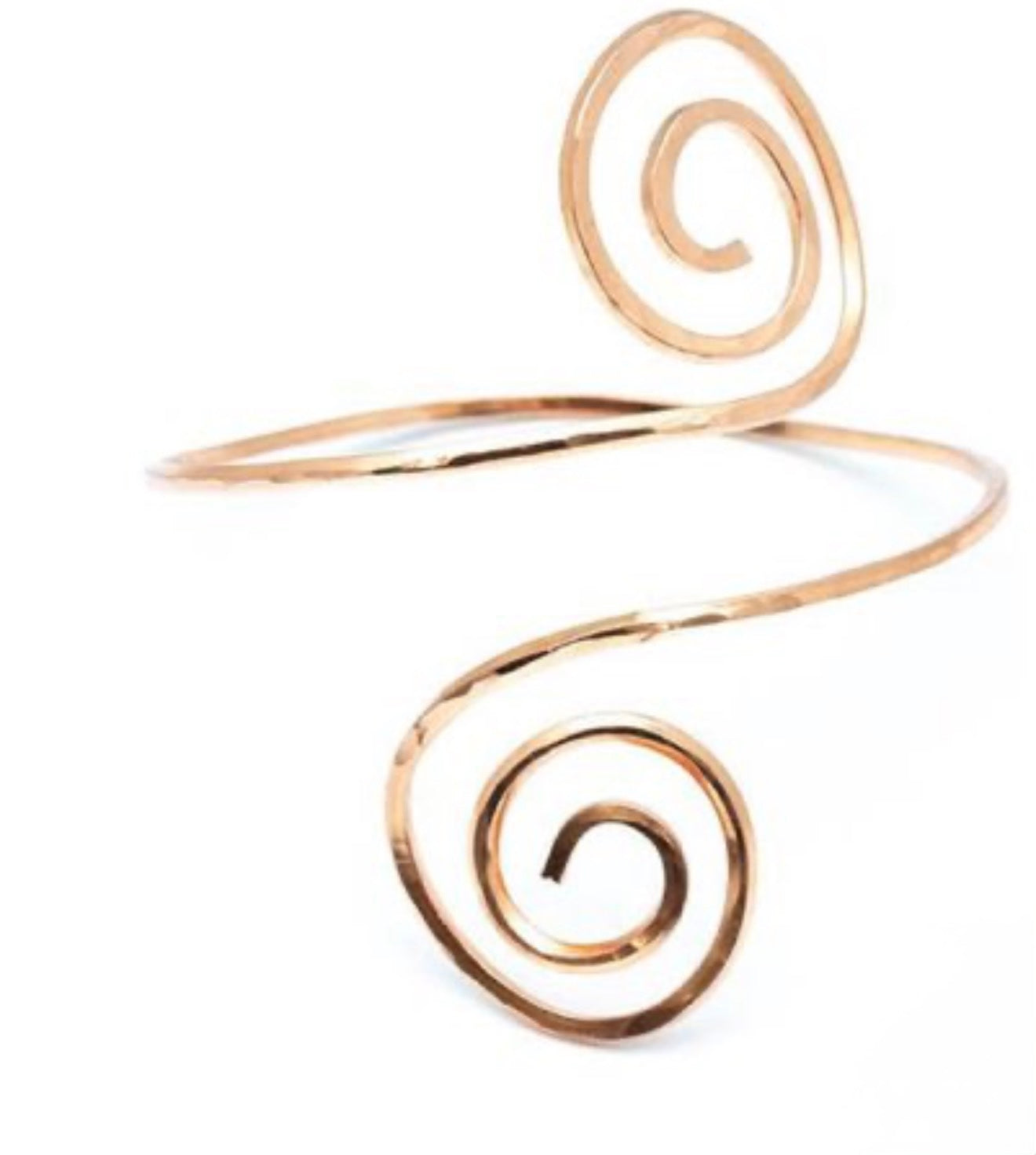 Handcrafted Spiral Copper Bangle/Cuff