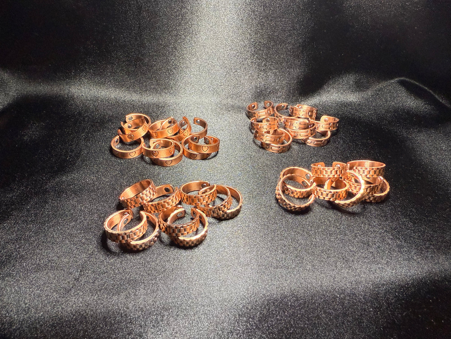 Pure Copper Magnetic Heart Unisex Ring
